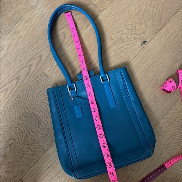 Coach Vintage Legacy Tote Bag – Teal Blue Leather - Bonnie Cashin - Picture 12 of 13